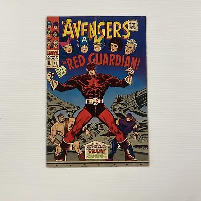 Buy Avengers #43 1967 VG 1st Appearance Of The Red Guardian Pence Copy • 55£