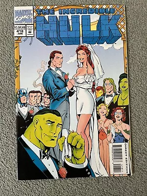 Buy INCREDIBLE HULK # 418 WEDDING COVER FIRST APPEARANCE TALOS VFN Bagged & Boarded • 7.50£