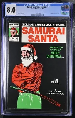 Buy Solson Christmas Special # 1 (Solson)1986 - CGC 8.0 WP - 1st Published Jim Lee  • 57.98£