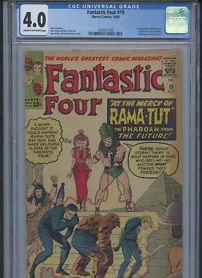 Buy Fantastic Four #19 1963 CGC 4.0 (1st App Of Rama-Tut)~ • 258.19£