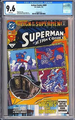 Buy Action Comics #689 CGC 9.6 WP 1993 3798457012 1st Superman Black Suit HBO • 47.50£