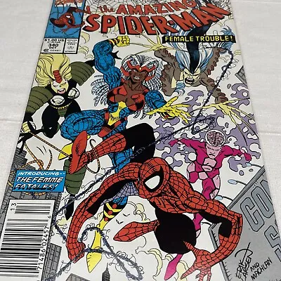 Buy Amazing Spider-Man #340 NEWSSTAND (1990) Larsen Female Trouble Cover Mid Grade • 7.96£