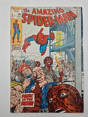 Buy The Amazing Spider-Man #99 - Johnny Carson & Ed McMahon Apps (1971 Marvel) • 5.51£