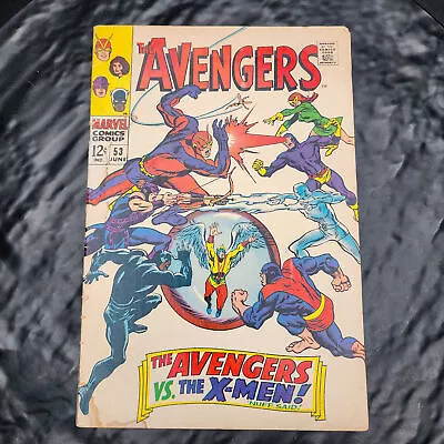 Buy Avengers #53 June 1968, X-Men Vs Avengers, Silver Age Marvel Comic • 49.77£