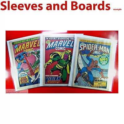 Buy Marvel British Weekly Comic Bags / Sleeves Only For Comics & Annuals Size2 X 100 • 27.99£