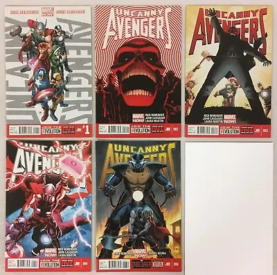 Buy Uncanny Avengers 2012 First Series 5 Comic Lot # 1 2 3 4 6 NM 9.2/9.4 • 4.73£