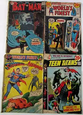 Buy Mixed Lot Of 4 #Batman 217,World's Finest 216,203,Teen Titans 43 DC 1969 Comics • 12.40£