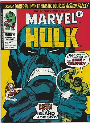 Buy The Mighty World Of Marvel Starring The Incredible Hulk #177 Feb 1976 VFINE- 7.5 • 3.50£