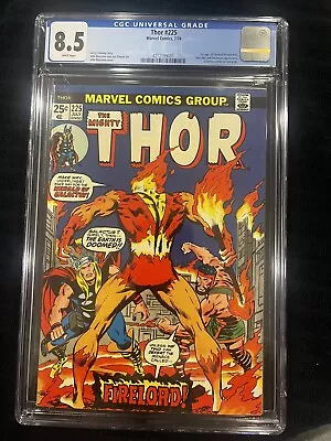 Buy Thor #225 CGC 8.5 White Pages 1st Firelord • 170.49£