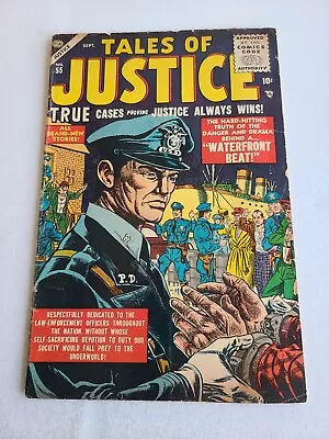 Buy Tales Of Justice #55, Atlas 1955 Comic Book, (1955/04), VG/F 5.0 • 39.18£