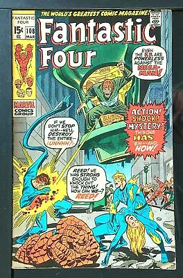 Buy Fantastic Four (Vol 1) # 108 (VryFn Minus-) (VFN-)  RS003 Marvel Comics AMERICAN • 49.49£