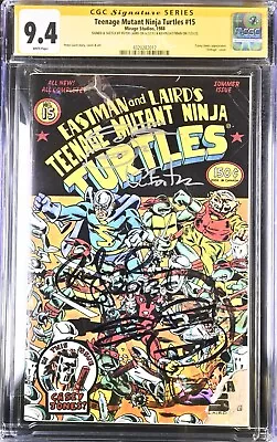 Buy TMNT 15 CGC SS 9.4 SIGNED Eastman Peter Laird SKETCH Teenage Mutant Ninja Turtle • 1,607£