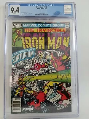 Buy 1981 IRON MAN #143 CGC 9.4 White Pages (NEWSSTAND Edition) 1st App Of Sunturion • 63.95£
