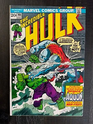 Buy Incredible Hulk #165 FN/VF Bronze Age Comic Featuring Aquon! • 6.43£