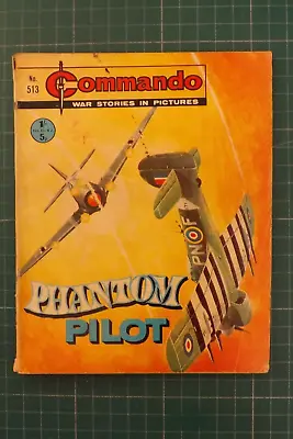 Buy COMMANDO COMIC WAR STORIES IN PICTURES No.513 PHANTOM PILOT GN6 • 9.99£