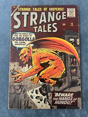 Buy Strange Tales #74 1960 Marvel Comic Jack Kirby Cover 1st App Gorgolla Key VG • 78.84£
