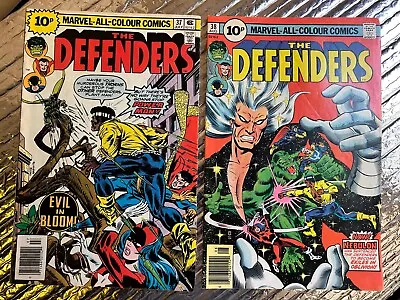 Buy The Defenders #37 + #38 - Two Original 1976 Marvel Comics. Luke Cage Joins. • 7.99£