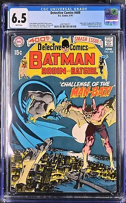 Buy Detective 400 CGC 6.5 F+ Origin 1st Appearance Man-Bat Neal Adams Batgirl Robin • 396.49£