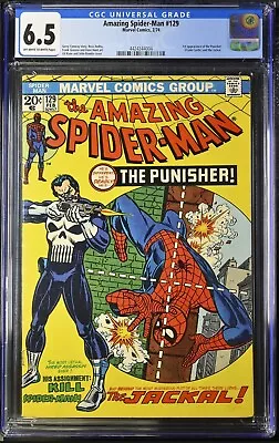 Buy Amazing Spider-man #129 CGC 6.5 Marvel Comics 1974 1st Appearance Of Punisher • 1,019.39£