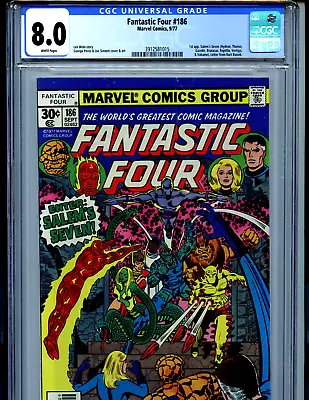 Buy Fantastic Four #186 CGC 8.0 1977 Marvel 1st Salem Seven Amricons K65 • 135.03£