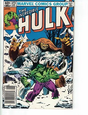 Buy The Incredible Hulk #272 June 1982 (2nd App. Wendigo Rocket Racoon) Marvel  • 23.70£