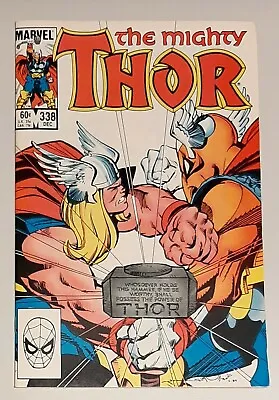 Buy Thor #338, Marvel Comics, Second Appearance Of Beta Ray Bill, Dec 1983 • 10.26£