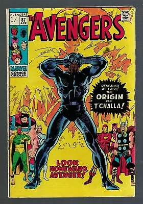 Buy Marvel Comics Avengers 87 Origin Black Panther VGF 5.0 1971 Thor Iron Man Vision • 149.99£