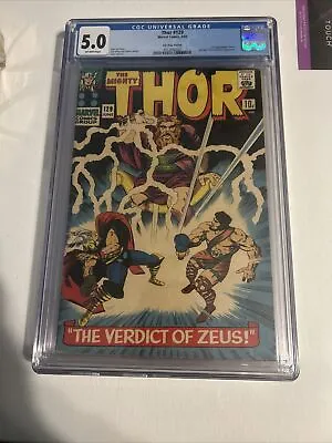 Buy The Mighty Thor 129 6/1966 CGC 5.0 UK Price Variant 1st Appearance Of Ares • 55.43£