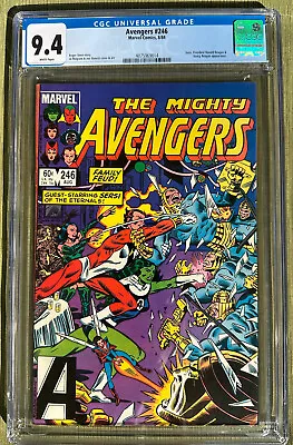 Buy Avengers #246 1st App Maria Rambeau 1984 CGC 9.4 Starfox She-Hulk Marvel Comics • 31.97£
