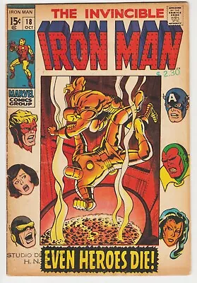 Buy IRON MAN #18 MARVEL 1969 2nd App WHITNEY FROST AS MADAME MASQUE TUSKA HNG STAMP • 11.85£