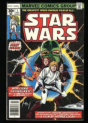 Buy Star Wars (1977) #1 FN 6.0 1st App Luke Skywalker Darth Vader! Marvel 1977 • 135.30£