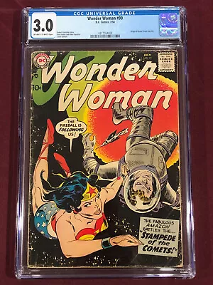 Buy Wonder Woman 99 Cgc 3.0 Robert Kanigher Ross Andru  1958 • 236.19£