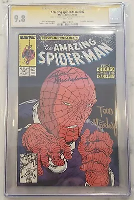 Buy Amazing Spider-Man #307 CGC 9.8 SS X2 Todd McFarlane & David Michelinie • 364.91£