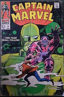 Buy Captain Marvel #8(Dec 1968), (Mar-Vell) Cents Copy, GD, Low Grade Bargain • 4£