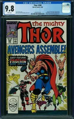 Buy Thor 390 Cgc 9.8 White Pages 1st Time Steve Rogers Lifts Maljnir C3 • 184.72£