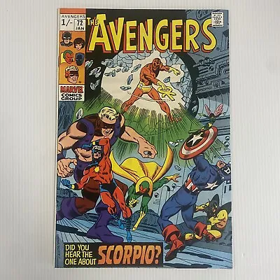 Buy The Avengers #72 1970 VF+ 1st Team Appearance Of Zodiac Cartel Pence Copy • 144£