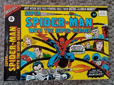 Buy Super Spiderman With Super Heroes 184 UK Full Second Appearance Of Punisher VF + • 18£