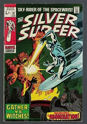 Buy Marvel Comics Silver Surfer 12 6.0 FN Fantastic Four 1970 Abomination • 49.99£