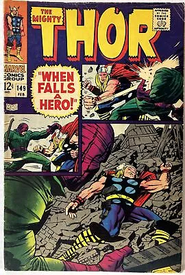 Buy Thor #149 Marvel 1968 KIRBY 2nd App. Wrecker & Origin Black Bolt & Inhumans VG • 11.98£