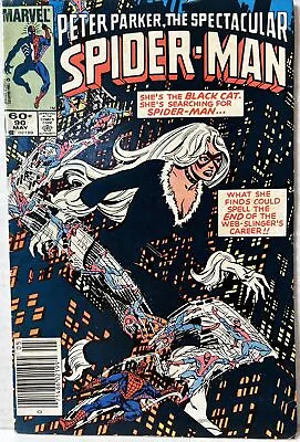 Buy Peter Parker The Spectacular Spider-Man #90 1984 Early Black Suit Newsstand • 12.06£