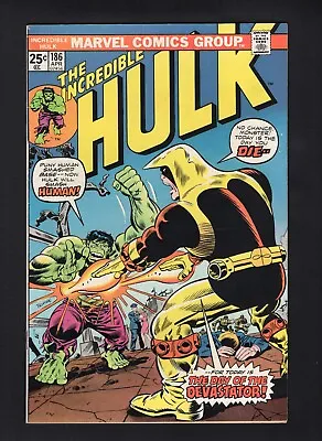 Buy Incredible Hulk #186 1st App. /Death Of The Devastator Marvel Comics '75 VF/NM • 14.39£
