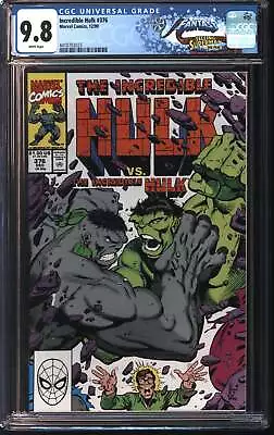 Buy Marvel Incredible Hulk 376 12/90 FANTAST CGC 9.8 White Pages • 87.95£