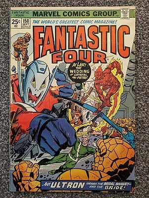 Buy Fantastic Four 150. Marvel 1974. The Avengers, The Inhumans, Ultron • 4.98£