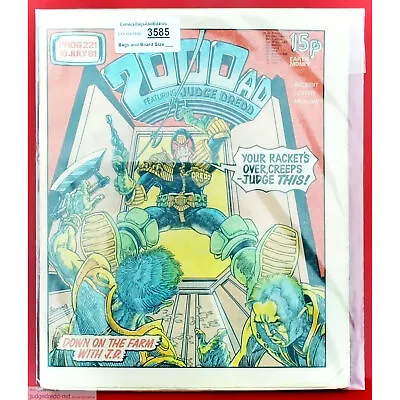 Buy 2000AD Prog 221    1 Judge Dredd Comic Book Issue 16 7 81 UK 1981 (Lot 3585 • 7.99£