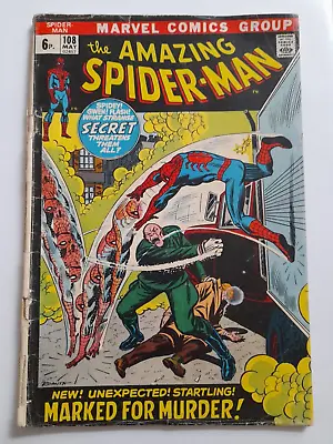 Buy Amazing Spider-Man #108 May 1972 Fair/Good 1.5 1st Appearance Of Sister Sun • 9.99£
