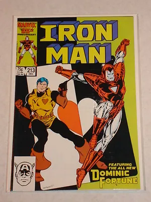 Buy Ironman #213 Vol1 Marv 1st Full App New Dominic Fortune December 1986 • 6.99£