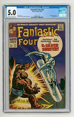 Buy Fantastic Four #55 CGC 5.0 VG-FN Classic Thing Vs Silver Surfer • 169£