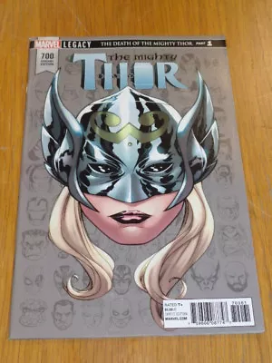 Buy Thor Mighty #700 Marvel Comics Headshot Variant December 2017 Vf (8.0) • 3.99£