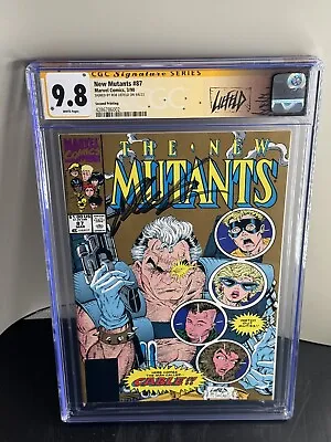 Buy New Mutants #87 CGC 9.8 SS AUTOGRAPHED BY LIEFELD 1ST APP CABLE Signed By ROB • 315.84£
