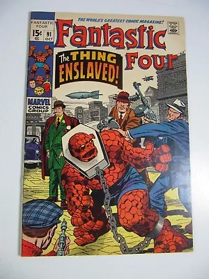 Buy Fantastic Four #91 The Thing Enslaved (Marvel Comics 1969) FN Cond • 15.80£